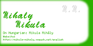 mihaly mikula business card